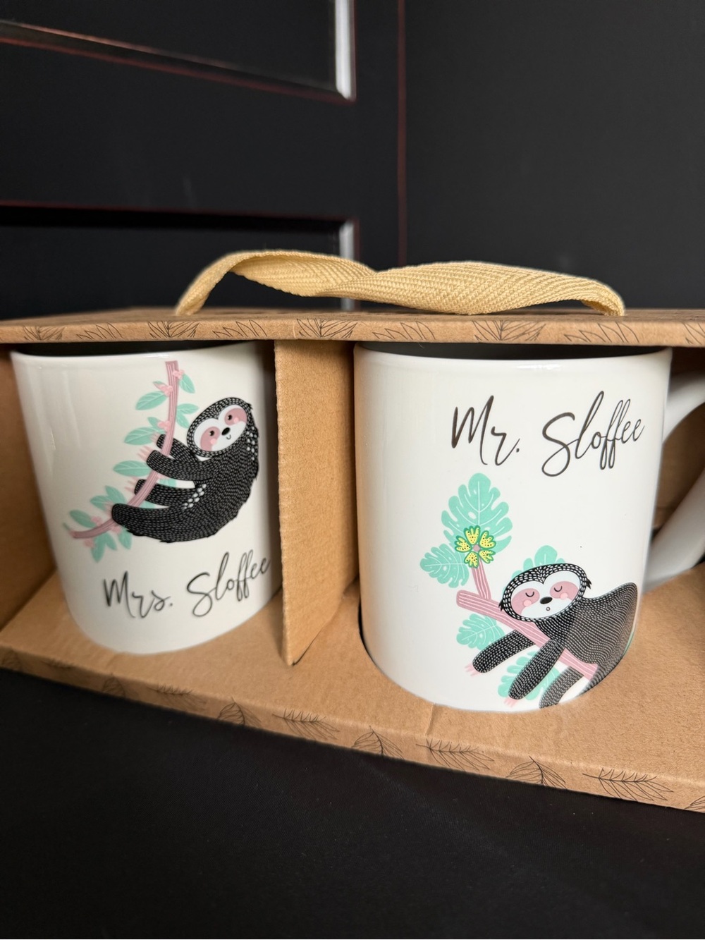 Sloth Mug Set โMr. & Mrs. Sloffeeโ. NEW